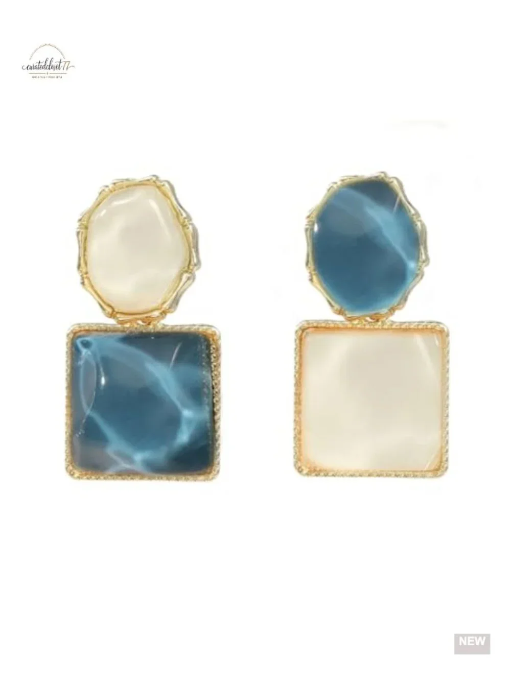 Geometric Square Acrylic Drop Dangle Statement Earrings